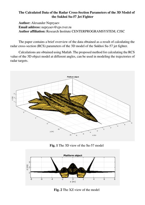 Su-57 Fighter Jet Radar Cross Section